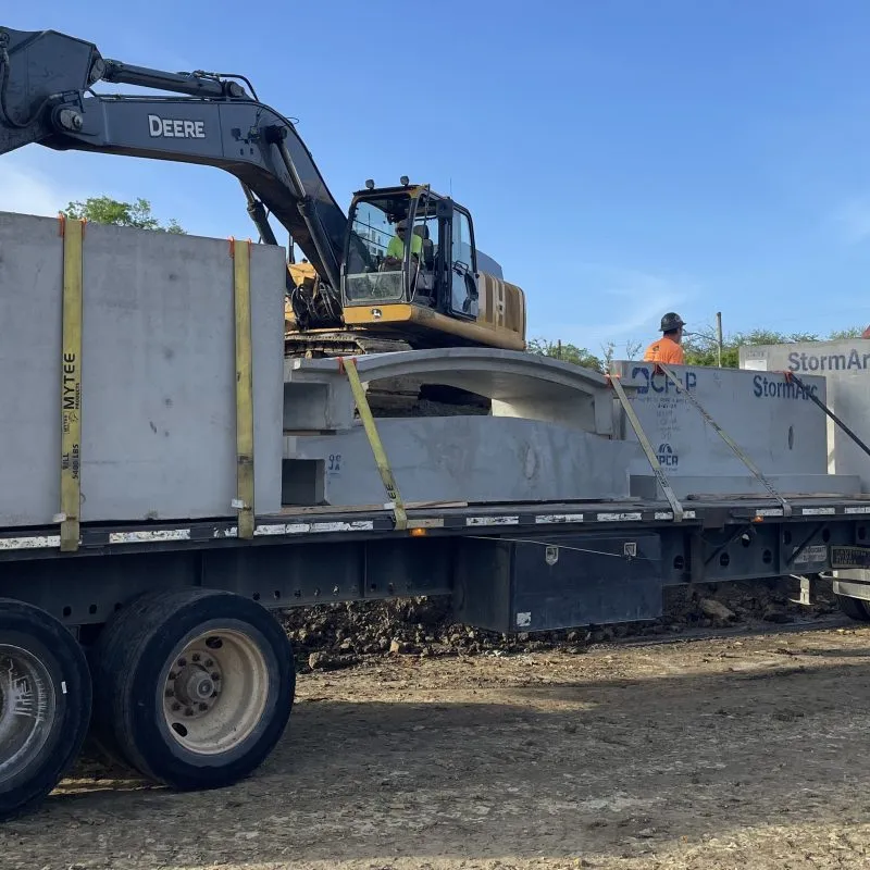 StormArc stormwater management systems being delivered to Courier Square.